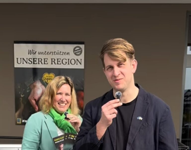 Infostände in Hofweier und Neuried – Besuch von Michael Bloss, MdEP