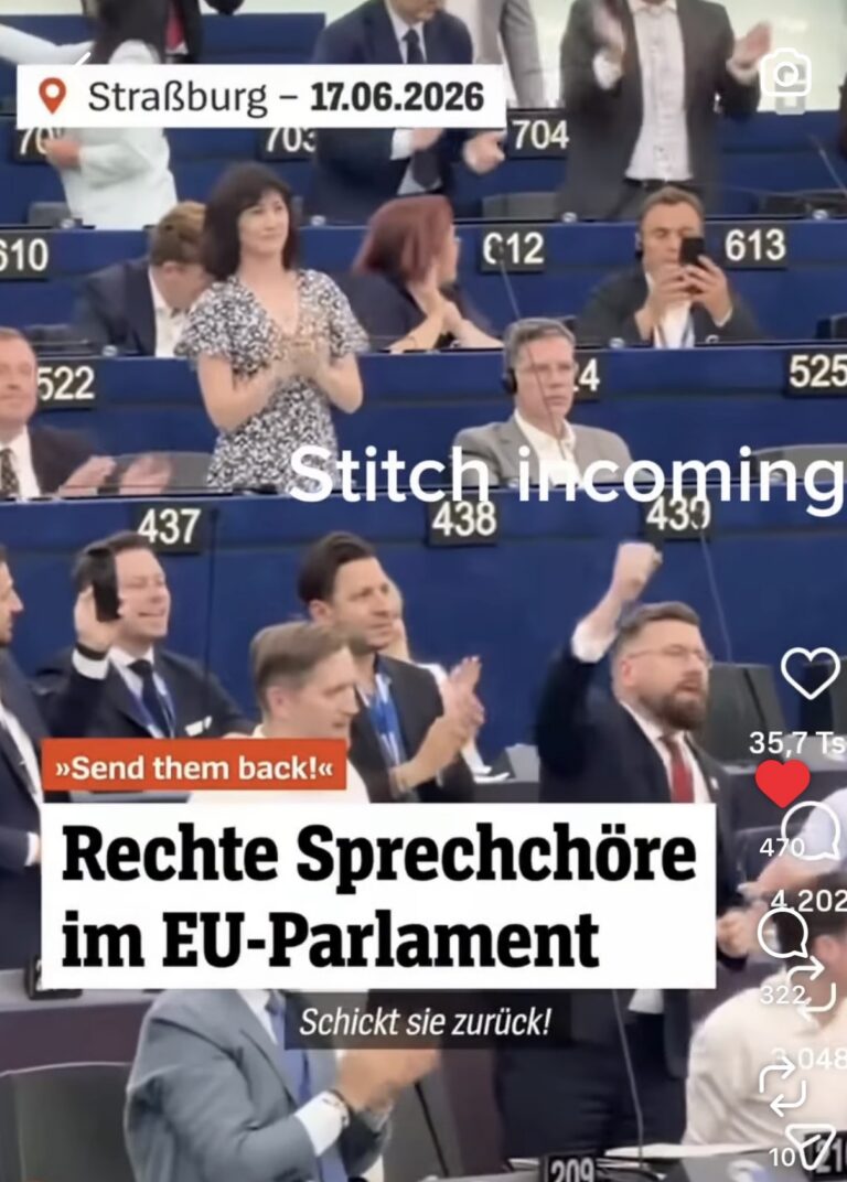 Rechte Sprechchöre im Europaparlament